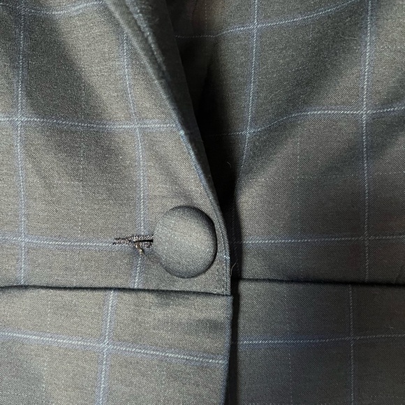 CAbi Check Blazer Style # 5475 Windowpane Check Navy Blue - Picture 3 of 7